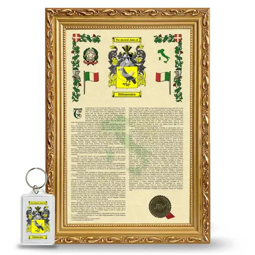 Didomenico Framed Armorial History and Keychain - Gold