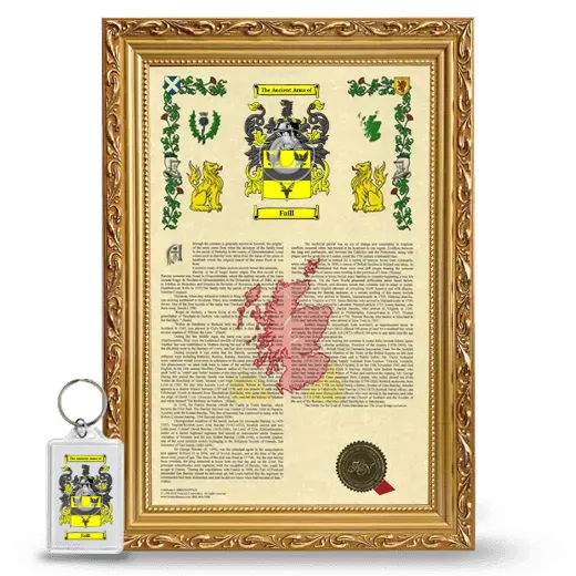 Faill Framed Armorial History and Keychain - Gold
