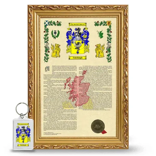 Fairclough Framed Armorial History and Keychain - Gold