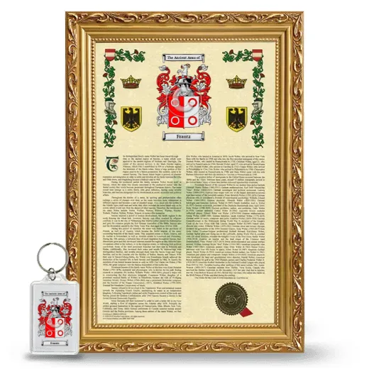 Frantz Framed Armorial History and Keychain - Gold