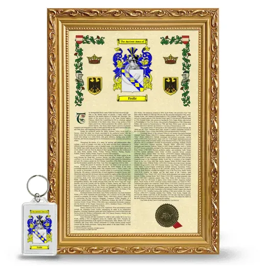 Frolic Framed Armorial History and Keychain - Gold
