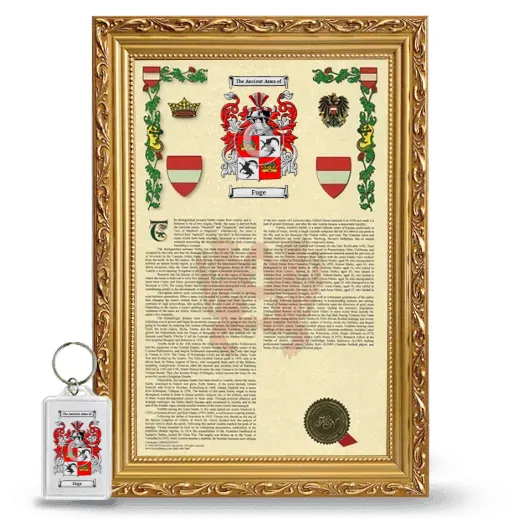 Fuge Framed Armorial History and Keychain - Gold