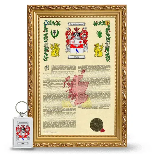 Futie Framed Armorial History and Keychain - Gold