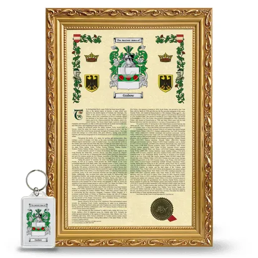 Grabow Framed Armorial History and Keychain - Gold