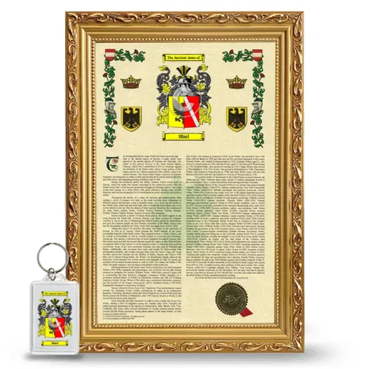 Himl Framed Armorial History and Keychain - Gold