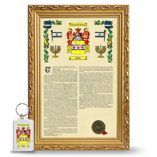 Hofer Framed Armorial History and Keychain - Gold