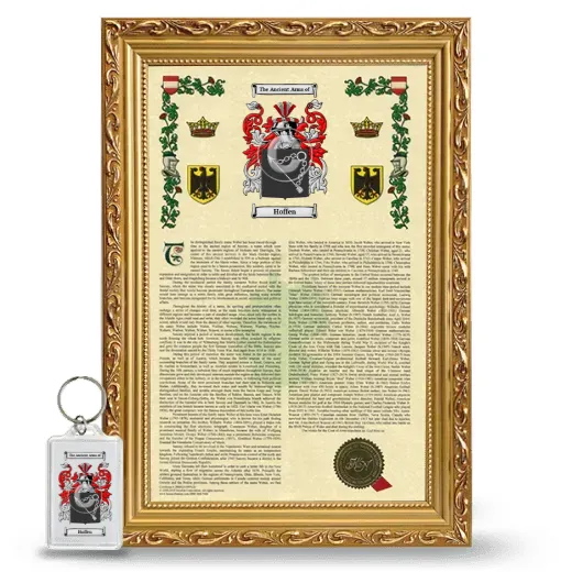Hoffen Framed Armorial History and Keychain - Gold