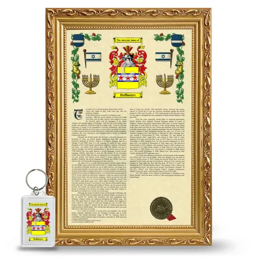 Hoffmeyer Framed Armorial History and Keychain - Gold