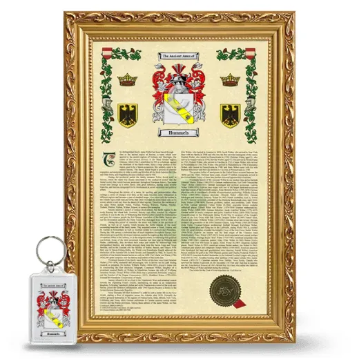 Hummels Framed Armorial History and Keychain - Gold