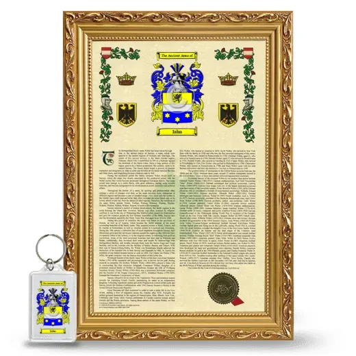 Jahn Framed Armorial History and Keychain - Gold