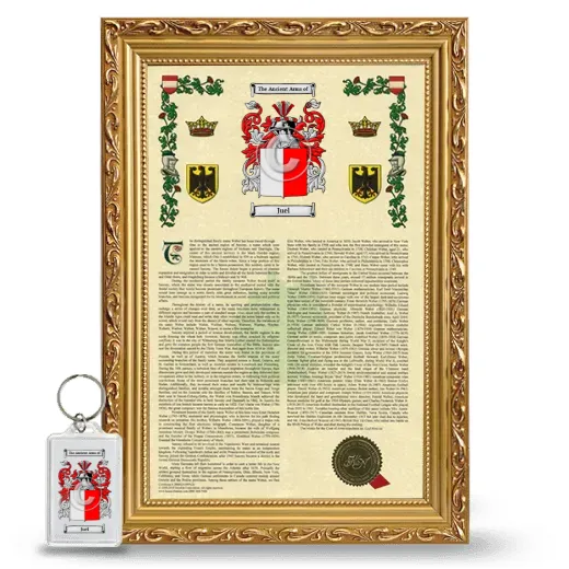 Juel Framed Armorial History and Keychain - Gold