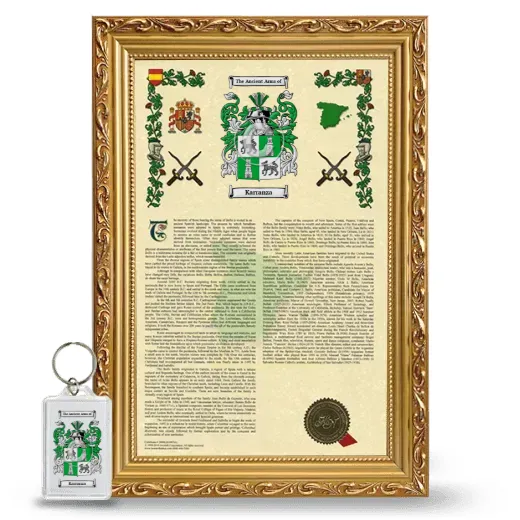 Karranza Framed Armorial History and Keychain - Gold