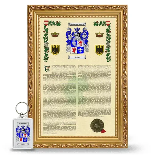 Korbe Framed Armorial History and Keychain - Gold