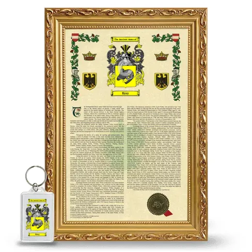Kray Framed Armorial History and Keychain - Gold