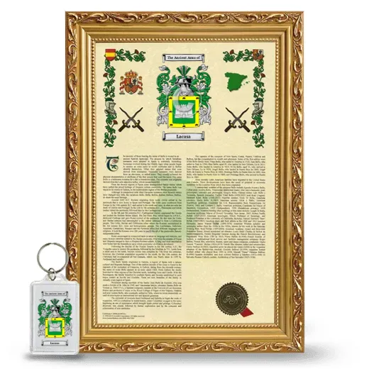 Lacasa Framed Armorial History and Keychain - Gold