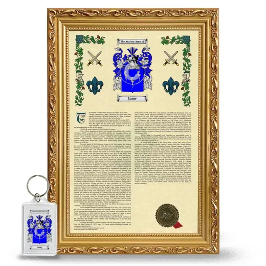 Lamy Framed Armorial History and Keychain - Gold