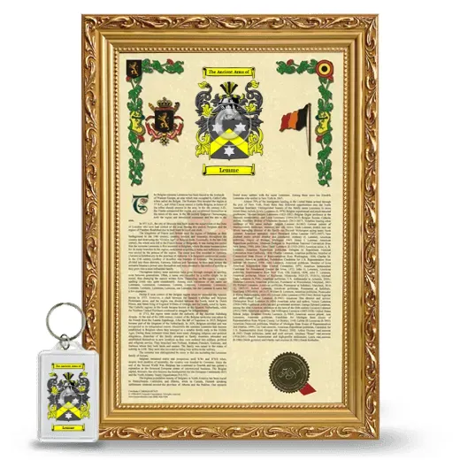 Lemme Framed Armorial History and Keychain - Gold