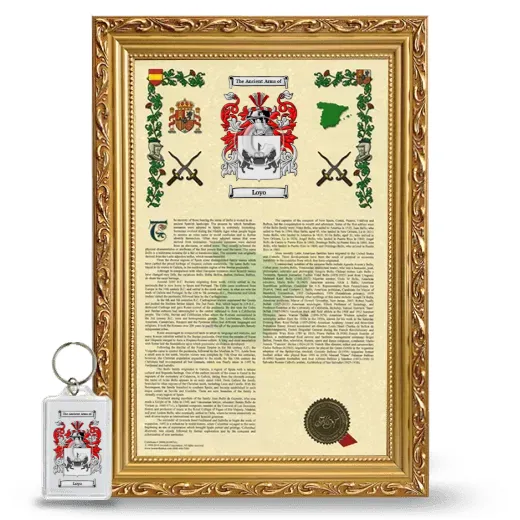Loyo Framed Armorial History and Keychain - Gold