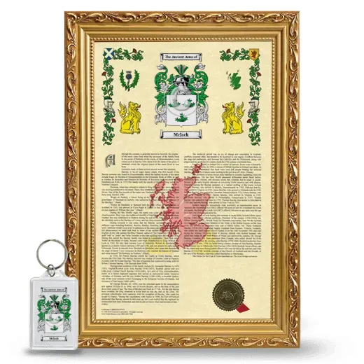 McJack Framed Armorial History and Keychain - Gold