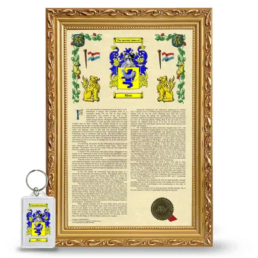 Mere Framed Armorial History and Keychain - Gold