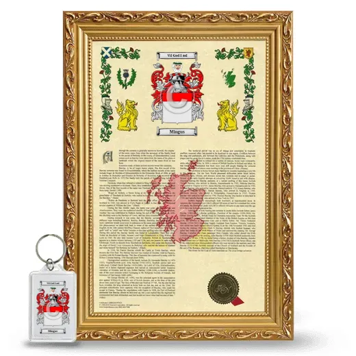 Mingus Framed Armorial History and Keychain - Gold