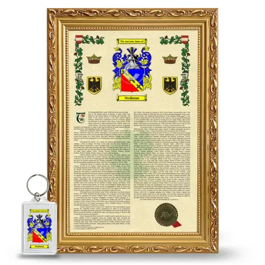 Nusbaum Framed Armorial History and Keychain - Gold