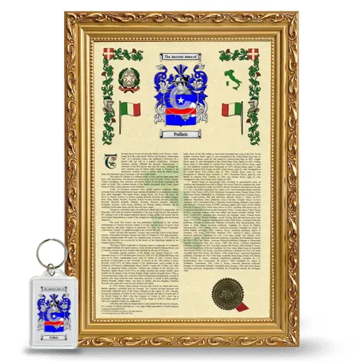 Pallais Framed Armorial History and Keychain - Gold