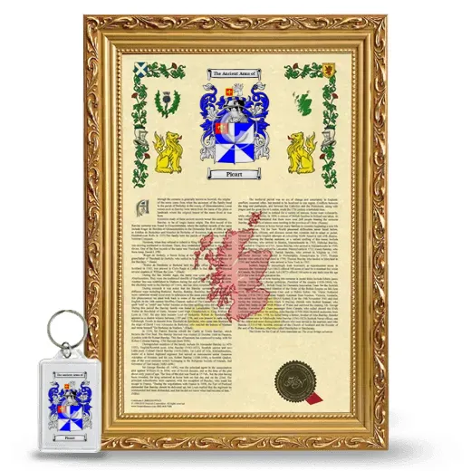 Picart Framed Armorial History and Keychain - Gold