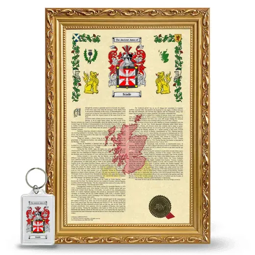 Scade Framed Armorial History and Keychain - Gold
