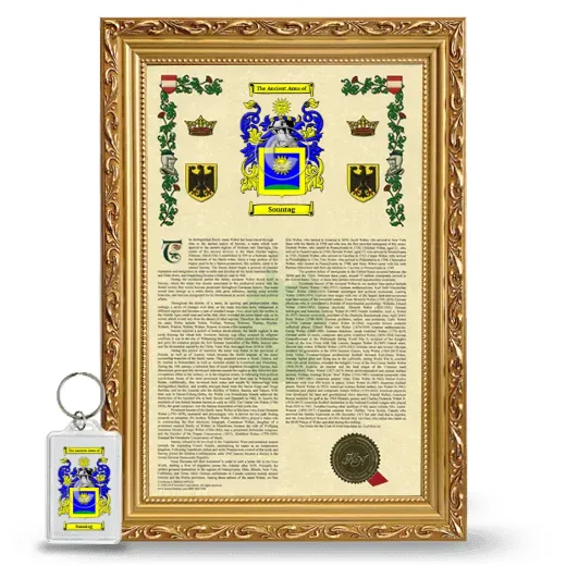 Sonntag Framed Armorial History and Keychain - Gold