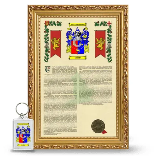 Sookly Framed Armorial History and Keychain - Gold