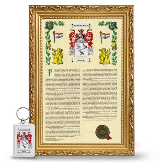 Spector Framed Armorial History and Keychain - Gold