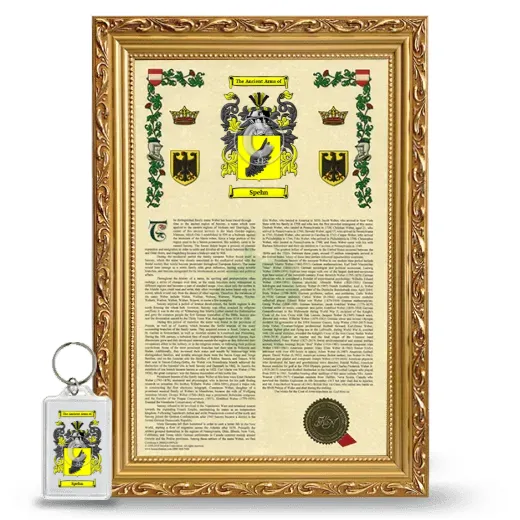 Spehn Framed Armorial History and Keychain - Gold