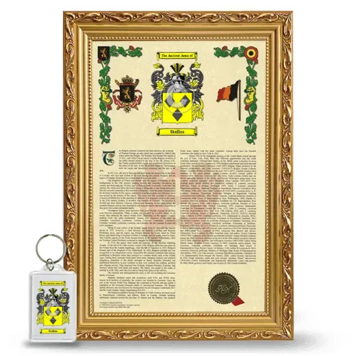 Stalins Framed Armorial History and Keychain - Gold