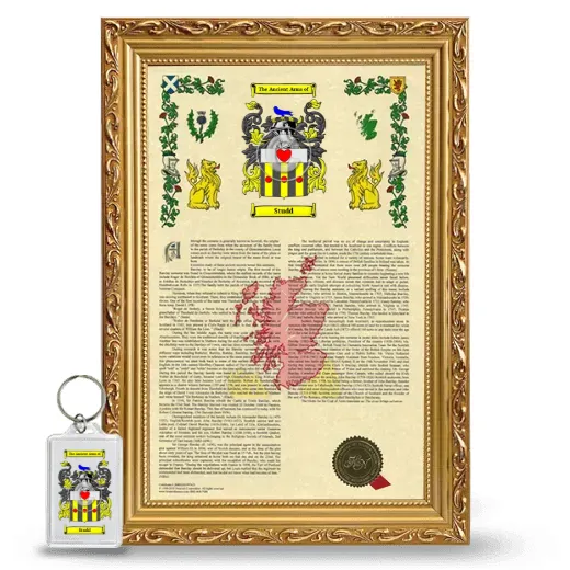 Studd Framed Armorial History and Keychain - Gold