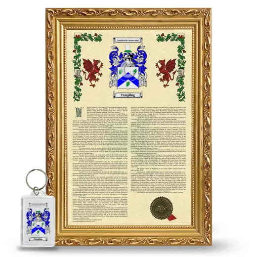 Tampling Framed Armorial History and Keychain - Gold