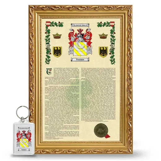 Tommos Framed Armorial History and Keychain - Gold