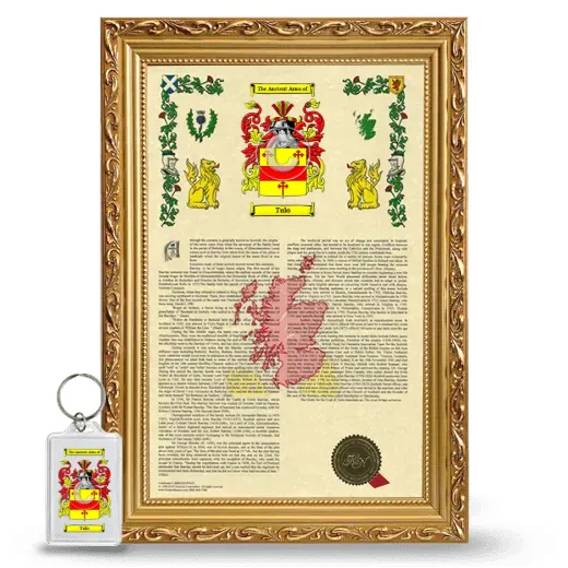Tulo Framed Armorial History and Keychain - Gold