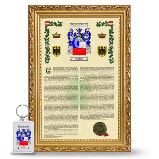 Whiffen Framed Armorial History and Keychain - Gold