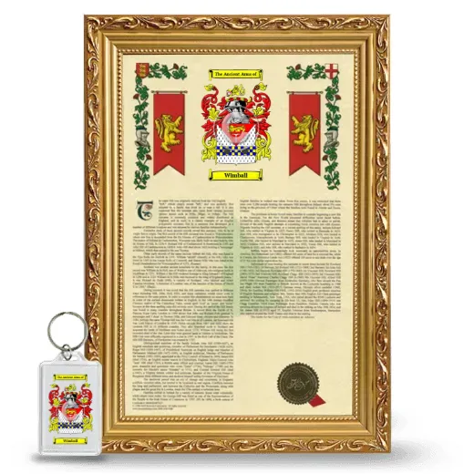 Wimball Framed Armorial History and Keychain - Gold