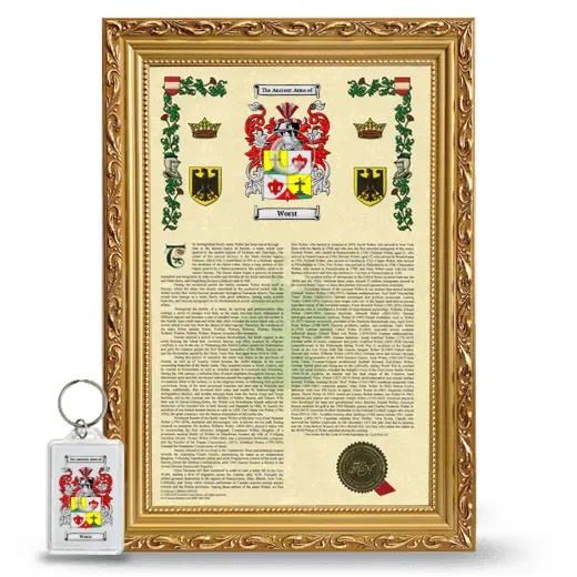Worst Framed Armorial History and Keychain - Gold