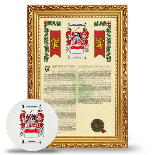Wallfart Framed Armorial History and Mouse Pad - Gold