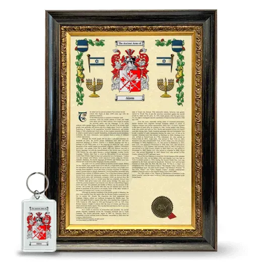 Aizen Framed Armorial History and Keychain - Heirloom