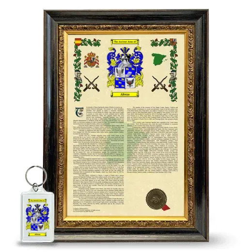 Alteza Framed Armorial History and Keychain - Heirloom