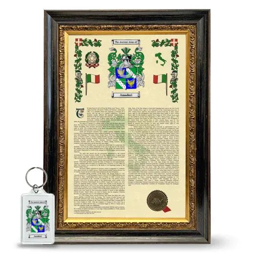 Amadori Framed Armorial History and Keychain - Heirloom