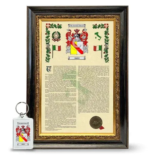 Amici Framed Armorial History and Keychain - Heirloom