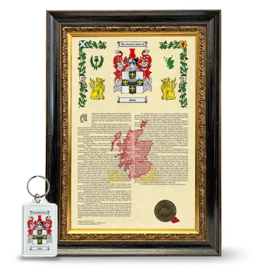Aras Framed Armorial History and Keychain - Heirloom