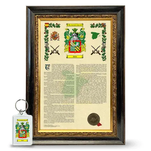 Arco Framed Armorial History and Keychain - Heirloom