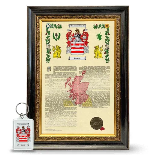 Bartely Framed Armorial History and Keychain - Heirloom