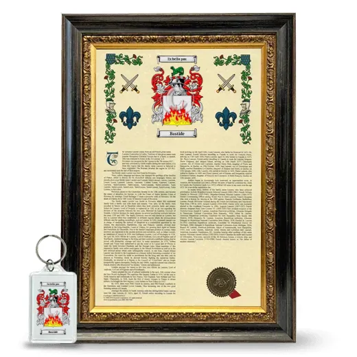 Bastide Framed Armorial History and Keychain - Heirloom